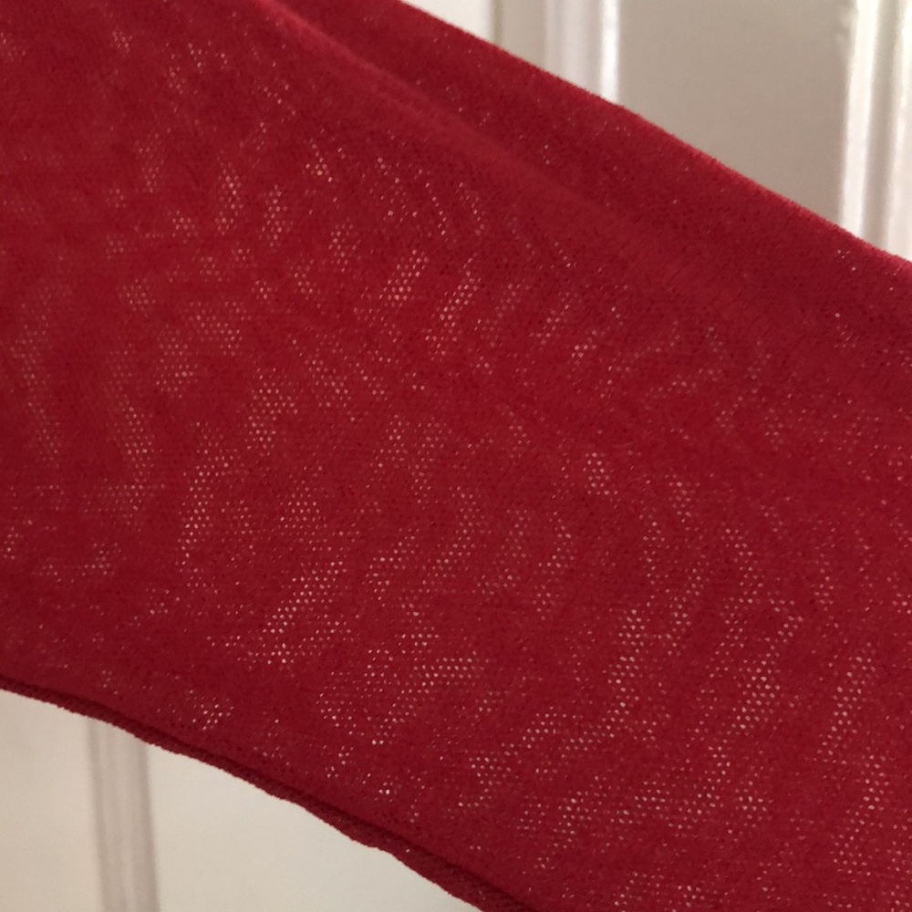 Vintage Red Mesh Ruffled Blouse - Size S - Picture 9 of 9